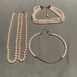 Elegant faux Pearl Necklace Set